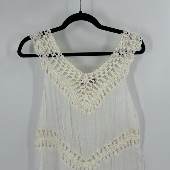 Selfie Couture gauze open knit swimsuit cover up bohemian vacation summer cruise - Picture 2 of 10